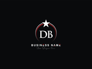 Abstract DB d&b logo icon for your diamond business, unique star Db modern logo letter - obrazy, fototapety, plakaty