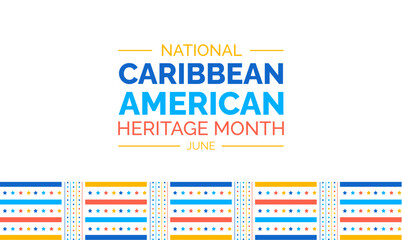 Caribbean American Heritage Month background or banner design template celebrated in june. vector illustration.