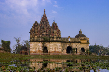 Fototapeta premium Picture of Navlakha Palace, also known as Rajnagar Palace, is a royal Brahmin palace in the town of Rajnagar. The palace was built by Maharaja Rameshwar Singh of Darbhanga.