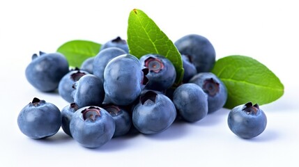 Fototapeta premium Fresh blueberry isolated. Illustration AI Generative.