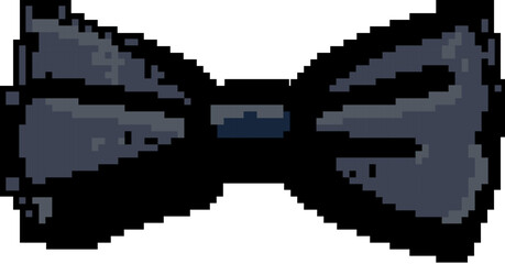 Fototapeta premium black bow tie game pixel art retro vector. bit black bow tie. old vintage illustration
