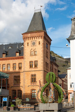 old historical Building at the marketplace in Zell Mosel Rhineland Palatinate Germany