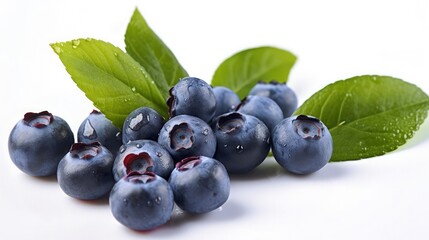 Fresh blueberry isolated. Illustration AI Generative.