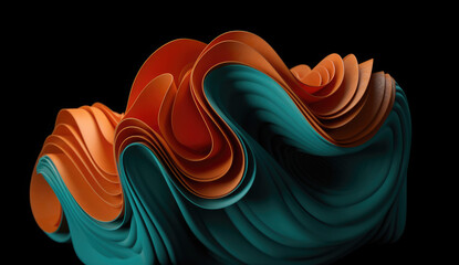 abstract background with waves