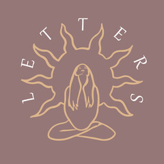 Meditation Logo with lettres and sun