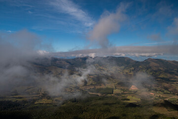 Vista das montanhas a cima das nuvens, Mantiqueira, Minas Gerais, Brasil