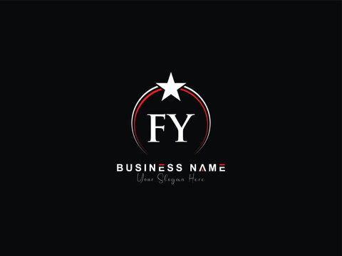 FY, fy initial logo, star Fy letter logo