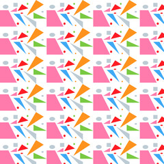 seamless pattern with geometric symbols vector illustration 