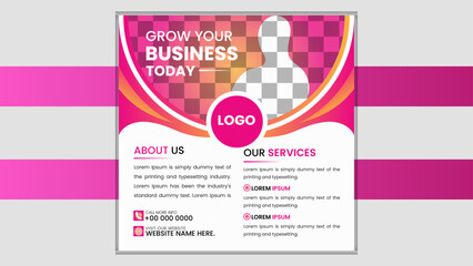 Corporate Social Media Post Design Template.