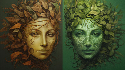 Mother Nature with two faces