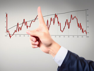 man drawing graph on whiteboard