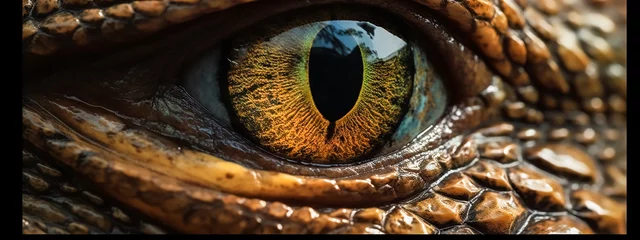 Foto op Plexiglas eyes of a lizard, raptor, ojos, tortuga, dragon, komodo, reptil © federico