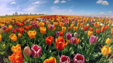 tulip farm field, generative ai