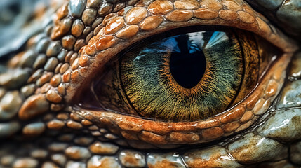 Naklejka premium close up of a lizard eye