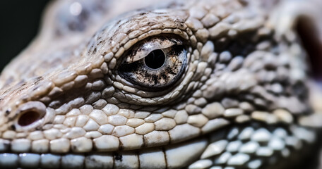 Fototapeta premium close up of a dragon, lozard, frog, eye, eyes, camaleon