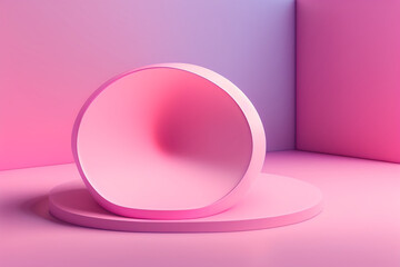 Abstract mock up scene pastel color. Geometry shape objects podium background for product. 3d rendering. 