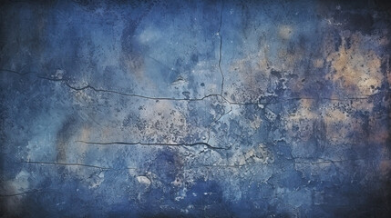 Obraz na płótnie Canvas plaster texture in dark blue tones in grunge style. Generative AI