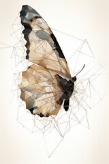 Abstract Geometric butterfly Generative AI