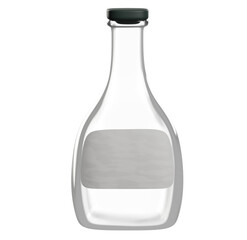 A transparent labeled product photo of a bottle 