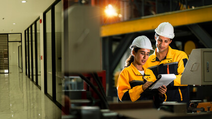 Professional men engineer worker skills quality, Staff factory. maintenance, training industry factory worker , warehouse Workshop for factory operators, mechanical engineering team production.