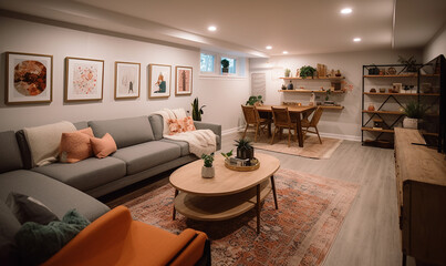 Making the most out of the basement as a living room