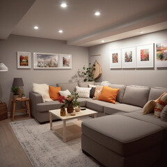 Making the most out of the basement as a living room