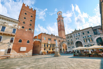 Obraz premium Breathtaking View of Piazza dei Signori in Verona.
