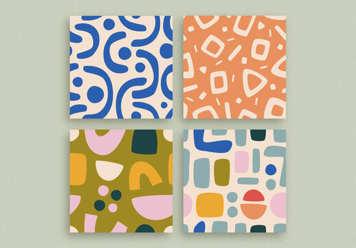 Set mit abstrakten Mustern