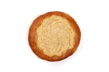Sweet curd rolls, isolated on white background.
