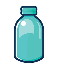 Transparent glass bottle template