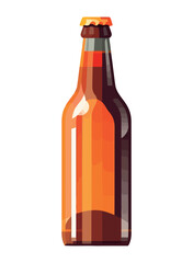 Beer bottle icon with refreshing liquid inside