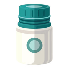 Pill bottle icon design symbolizing healthcare industry