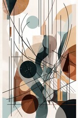 Abstract art of geometric shapes Generative AI