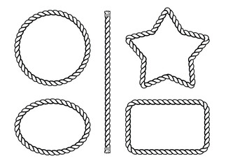 rope borders or frames in various shapes
