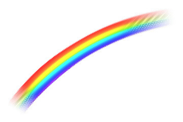 Rainbow arc with halftone effect