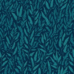 Fototapeta na wymiar seamless fern pattern, wallpaper, texture