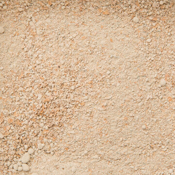 Close Up of the Light Compacted Crushed Wooden Sawdust Pellets Pile Organic Bio Fuel Mass Natural Cat Litter Filler. Bio Fuel