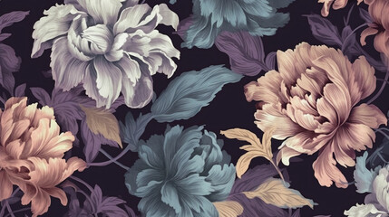Elegant& vintage floral wallpaper pattern