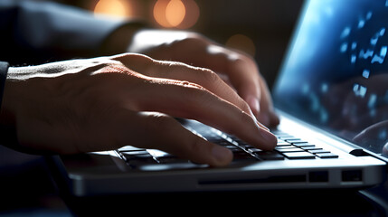 person typing on a laptop keyboard
