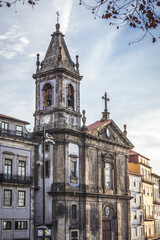 Fototapeta na wymiar Sao Jose das Taipas Church in Vitoria area of Porto, Portugal