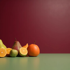 still life with fruits and berries Generative AI.