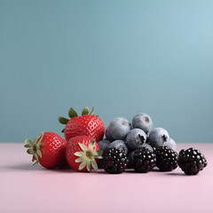 bananas and mix berries Generative AI.