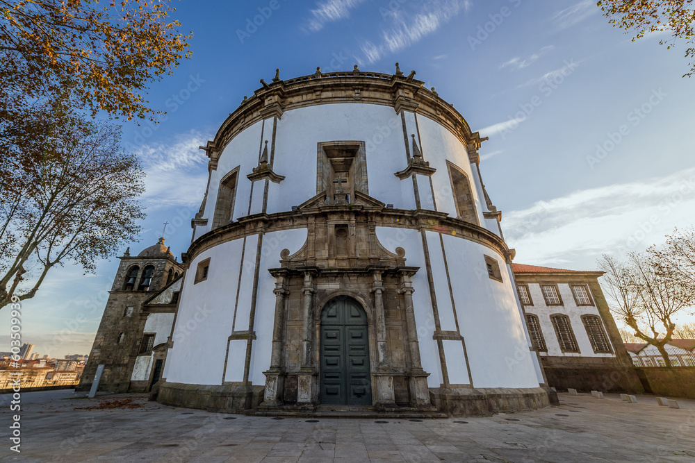 Poster Exterior of Church of Serra do Pilar monastery in Vila Nova de Gaia city, Portugal