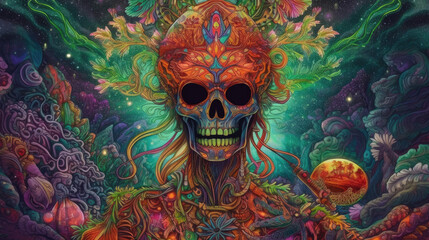 trippy dmt spiritual shamanism astral projection shamanism - by generative ai
