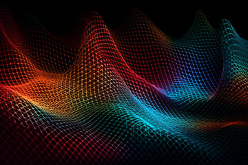 Sound waves creative vector background wallpaper illustration. Ai generated