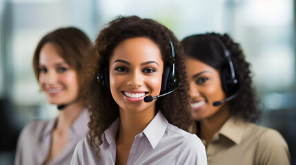 portrait of a smiling customer agent