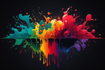 Creative color splash. Ai generated