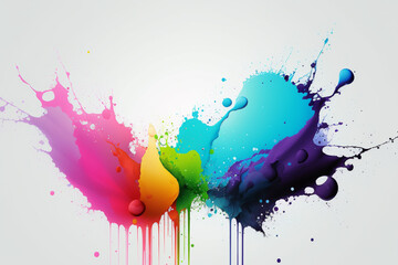 Fototapeta premium Creative splash of colors. Ai generated