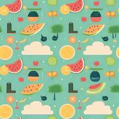 summer vector pattern seamless