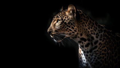 Fototapeta na wymiar Awe-inspiring wildlife portrait of a regal beast thriving in its untamed environment, bathed in striking light, captured through a powerful 200mm lens! Generative AI